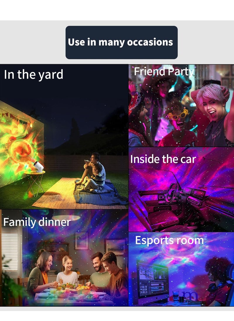 RGB Starry Night Light Projector with Bluetooth Music Player – 16 Color Galaxy & Nebula Projection, Aurora & Black Hole Effect, Built-in Bluetooth Speaker, Remote Control, 3 Timing Modes – Perfect for Kids & Adults Bedroom, Parties, Relaxation