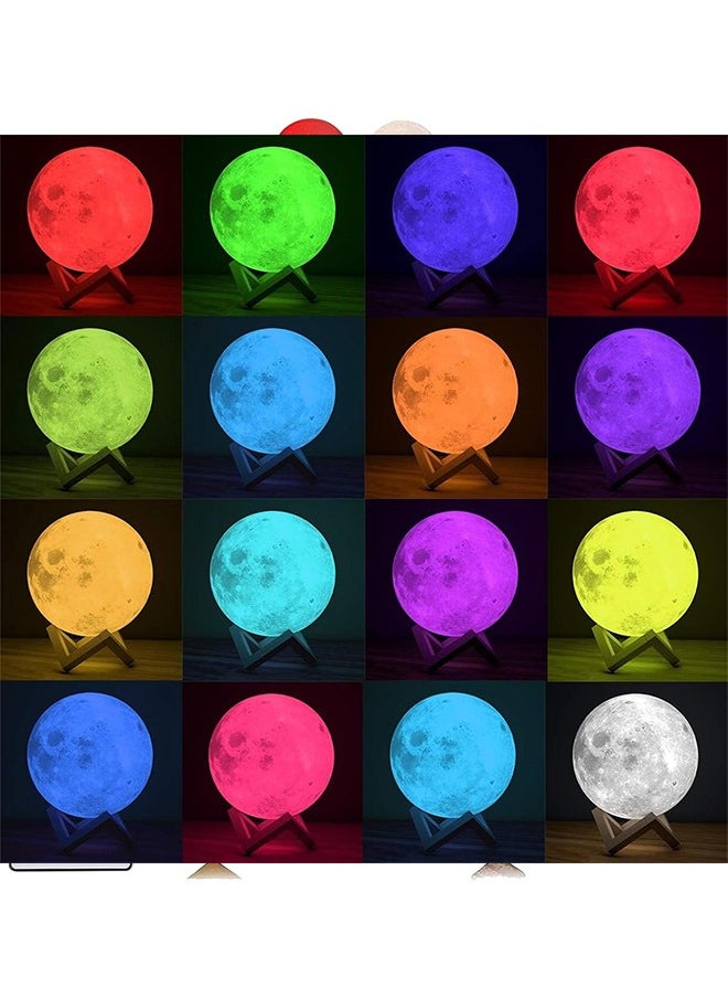 Ramadan Moon Lamp with Upgrade 16 Colors Moon Decorations Lights, Stand & Remote & Touch Controller