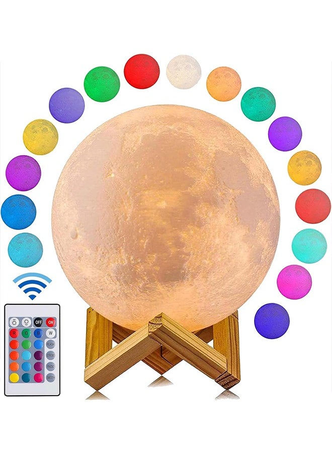 Ramadan Moon Lamp with Upgrade 16 Colors Moon Decorations Lights, Stand & Remote & Touch Controller