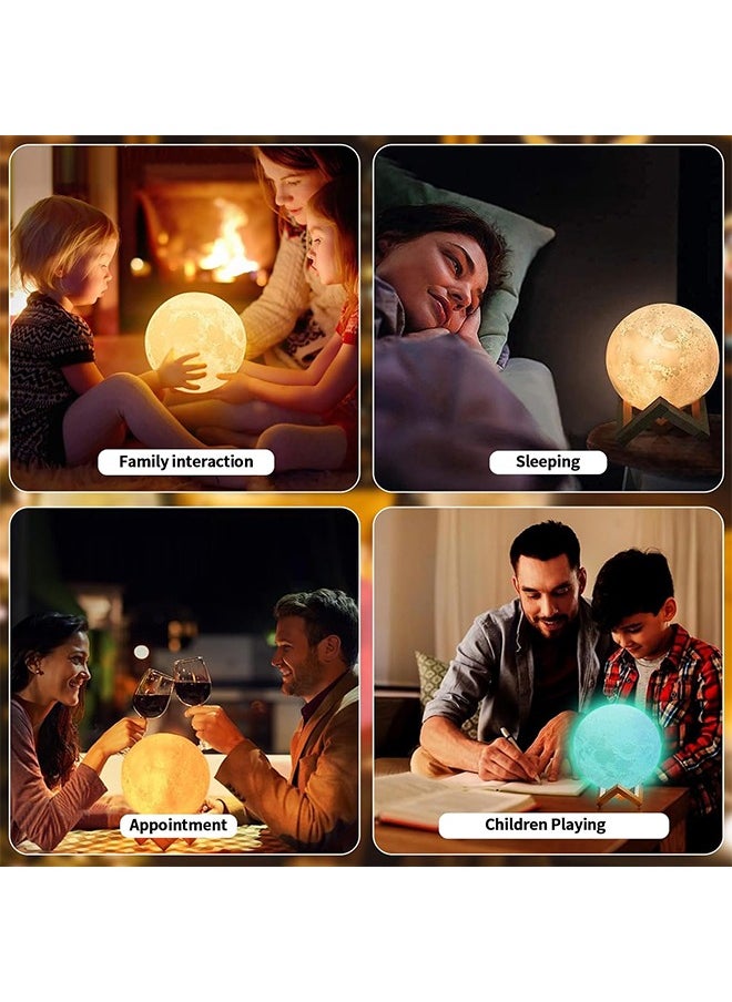 Ramadan Moon Lamp with Upgrade 16 Colors Moon Decorations Lights, Stand & Remote & Touch Controller