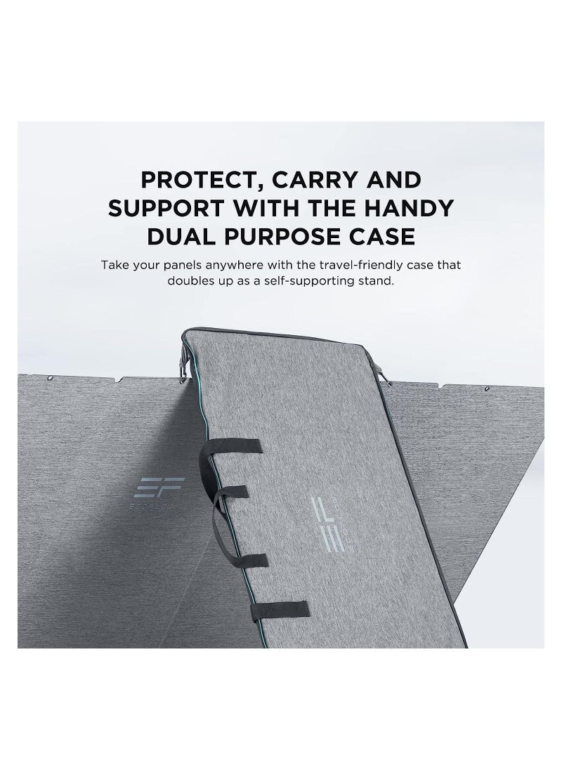 EF ECOFLOW 400W Portable Solar Panel, Foldable, Durable, Complete with an Adjustable Kickstand Case, Waterproof IP68 for Outdoor Adventures