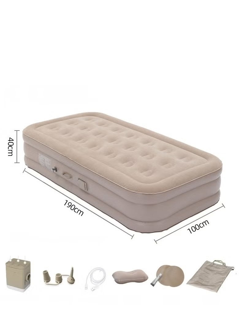 Portable Inflatable Air Mattress with Built-in Electric Pump – Water-Resistant Sleeping Pad Features Fast Self-Inflation & Deflation, Ideal for Home, Guests, Camping, Travel, and Outdoor Use