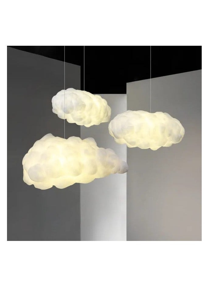 Modern Creative Personality LED Pendant Light Living Room Bedroom Cloud Hanging Lamp For Home Decor Lighting 3 Pieces Set 60cm 50cm 40cm