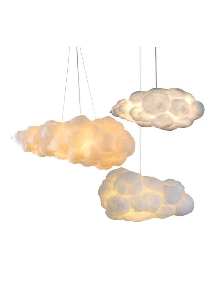 Modern Creative Personality LED Pendant Light Living Room Bedroom Cloud Hanging Lamp For Home Decor Lighting 3 Pieces Set 60cm 50cm 40cm