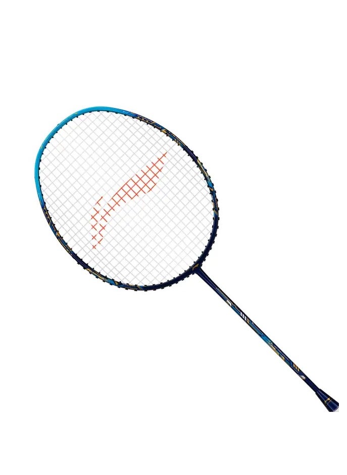 AIR-FORCE 77 G3 Carbon Fibre Unstrung Badminton Racket With Free Full Cover (Navy/Blue/Gold)