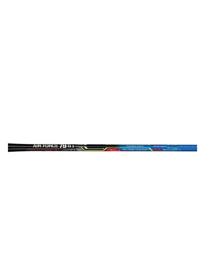 AIR-FORCE 79 G3 Carbon Fibre Unstrung Badminton Racket With Free Full Cover ( Black/Blue/Red)