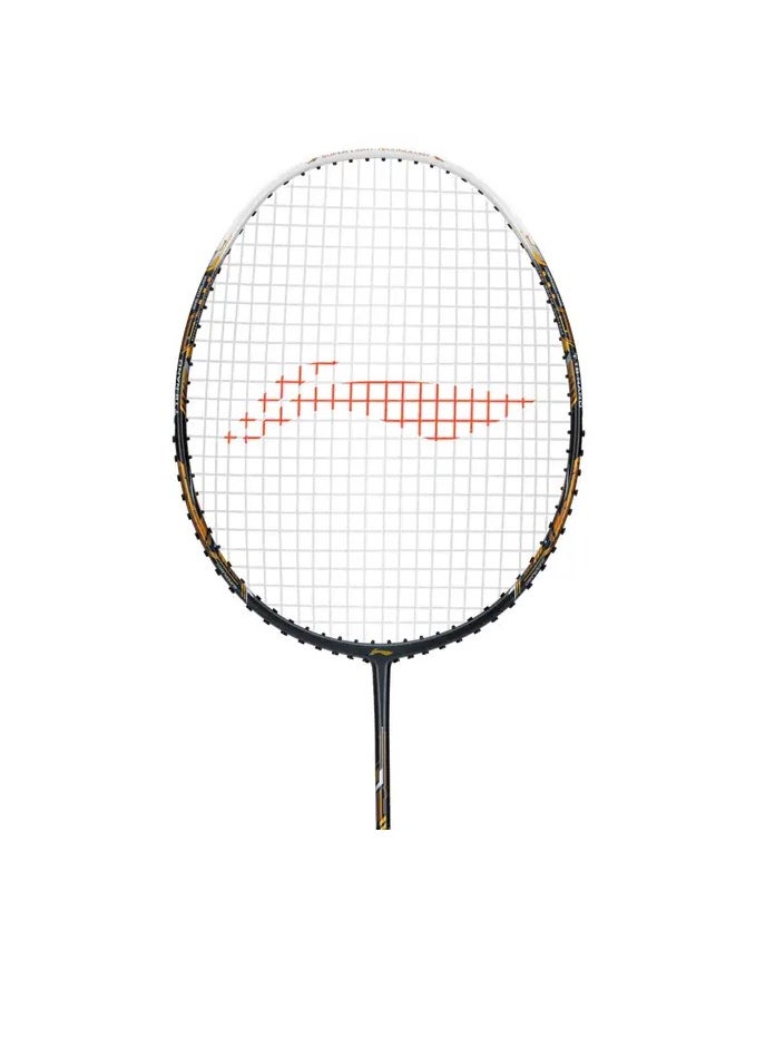 AIR-FORCE 77 G3 Carbon Fibre Unstrung Badminton Racket With Free Full Cover (Grey/White/Gold)