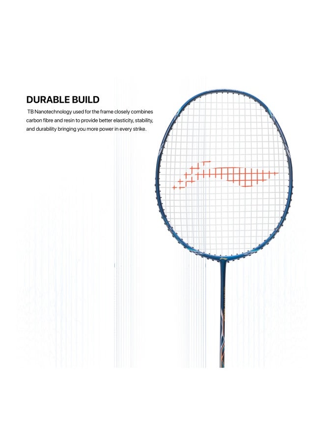 Wind Lite 800 II Carbon Fiber UnStrung Badminton Racket With Full Cover (Navy/Dk Grey), One Size