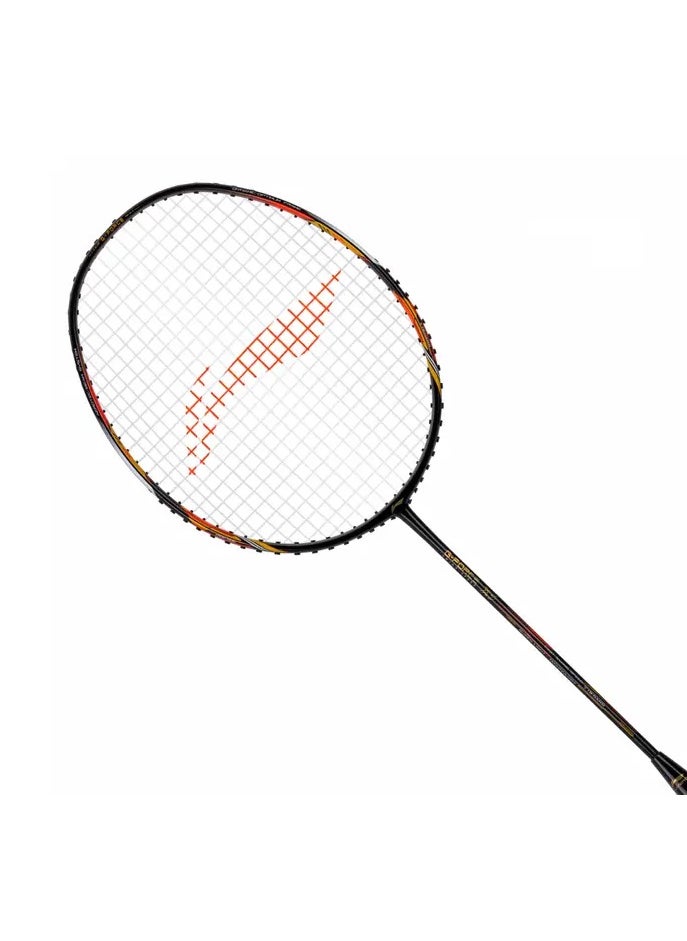 Lining G-Force X5 Carbon Fiber UnStrung Badminton Racket With Full Cover (Black/Orange), One Size (82G)