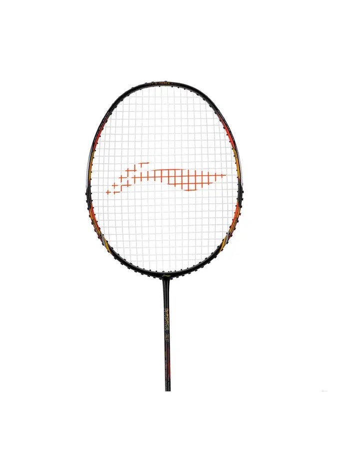 Lining G-Force X5 Carbon Fiber UnStrung Badminton Racket With Full Cover (Black/Orange), One Size (82G)