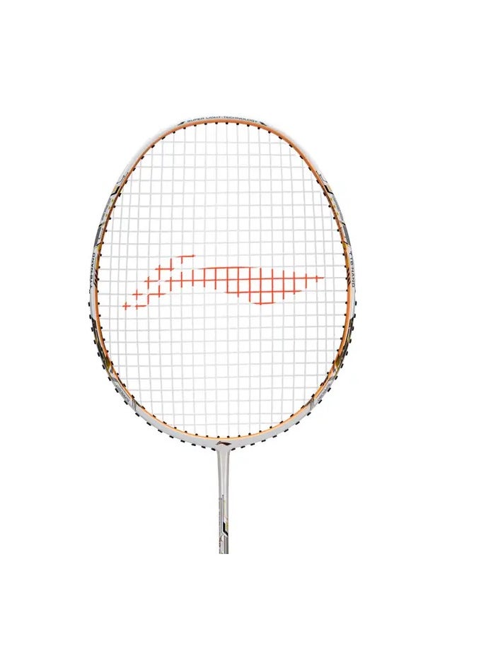 AIR-FORCE 78 G3 Carbon Fibre Unstrung Badminton Racket With Free Full Cover (White/Light Orange/Black)