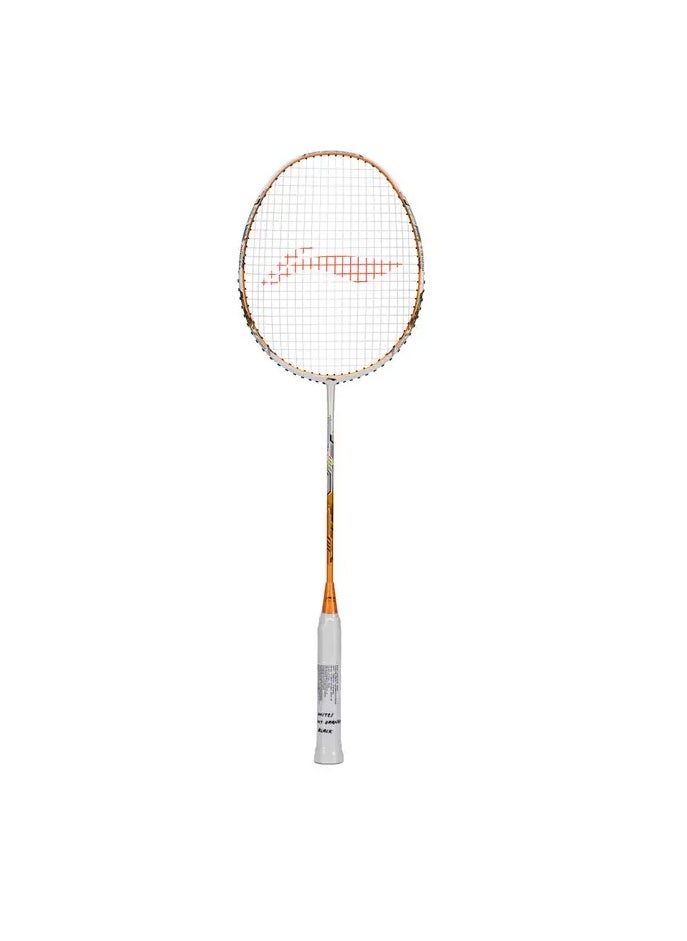 AIR-FORCE 78 G3 Carbon Fibre Unstrung Badminton Racket With Free Full Cover (White/Light Orange/Black)