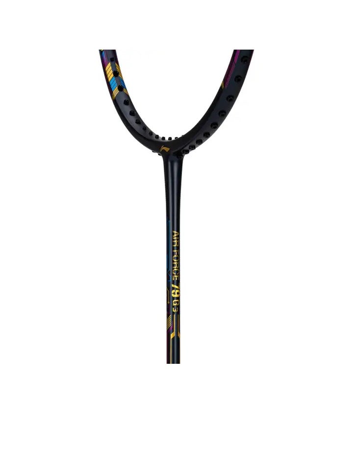 AIR-FORCE 79 G3 Carbon Fibre Unstrung Badminton Racket With Free Full Cover (Charcoal/Grey/Blue)