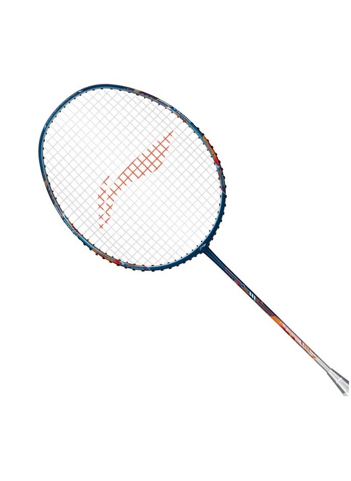 AIR-FORCE 78 G3 Carbon Fibre Unstrung Badminton Racket With Free Full Cover (Navy/Silver/Orange)