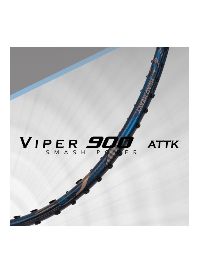 Viper 900 Full Graphite Strung Badminton Racket With Full Cover (Navy)