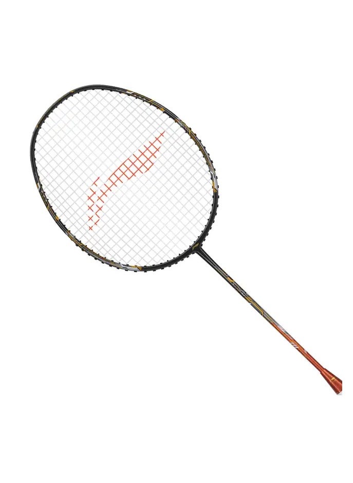 AIR-FORCE 80 G3 Carbon Fibre Unstrung Badminton Racket With Free Full Cover ( Dark Grey/Amber/Gold)