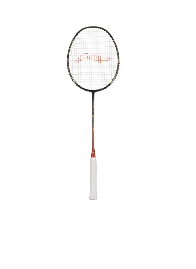 AIR-FORCE 80 G3 Carbon Fibre Unstrung Badminton Racket With Free Full Cover ( Dark Grey/Amber/Gold)