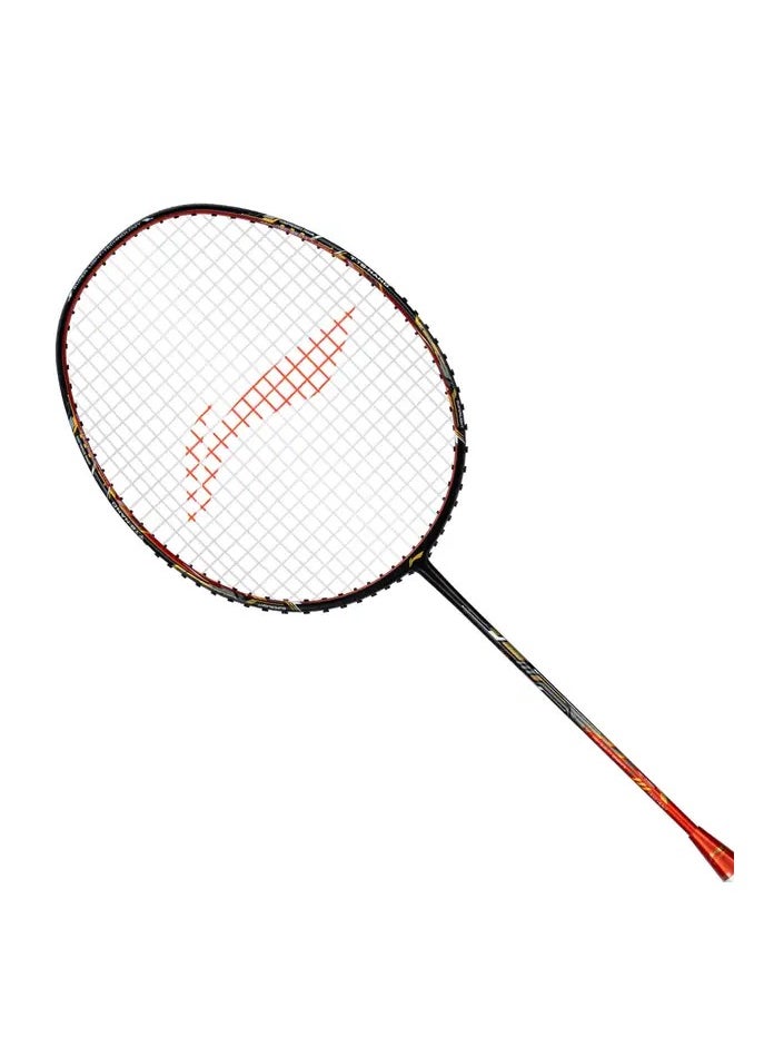 AIR-FORCE 78 G3 Carbon Fibre Unstrung Badminton Racket With Free Full Cover (Black/Orange Red/Gold)