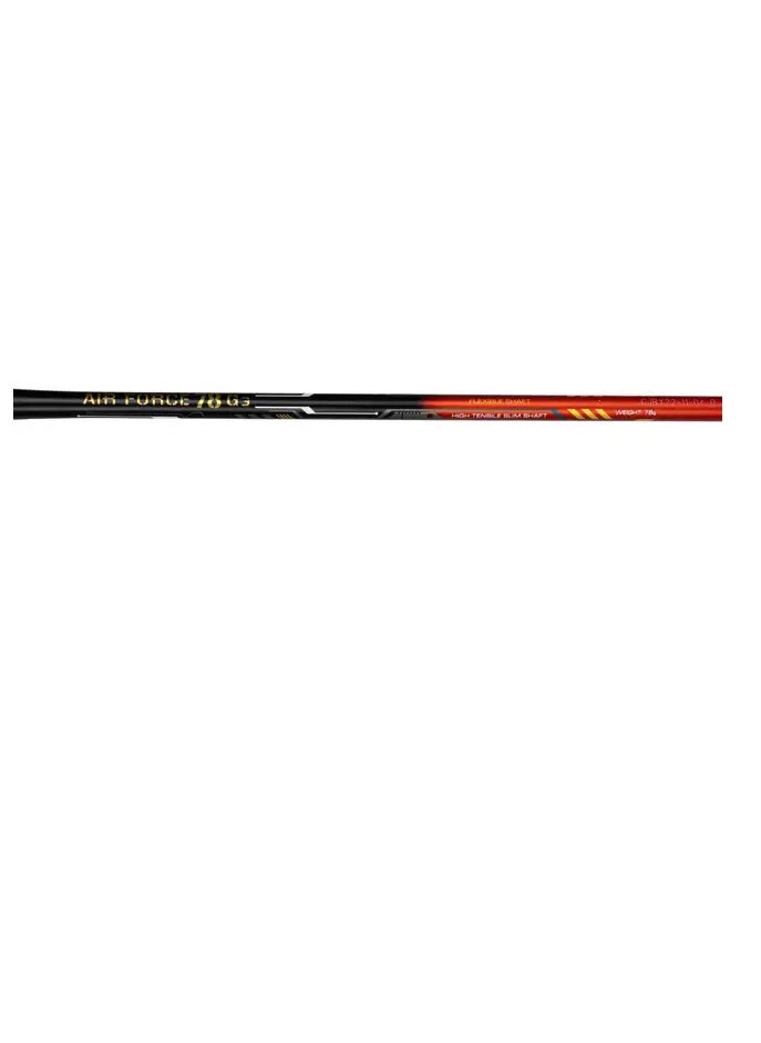 AIR-FORCE 78 G3 Carbon Fibre Unstrung Badminton Racket With Free Full Cover (Black/Orange Red/Gold)