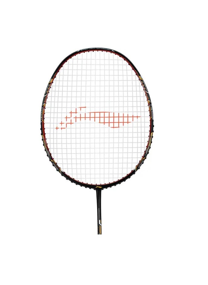 AIR-FORCE 78 G3 Carbon Fibre Unstrung Badminton Racket With Free Full Cover (Black/Orange Red/Gold)