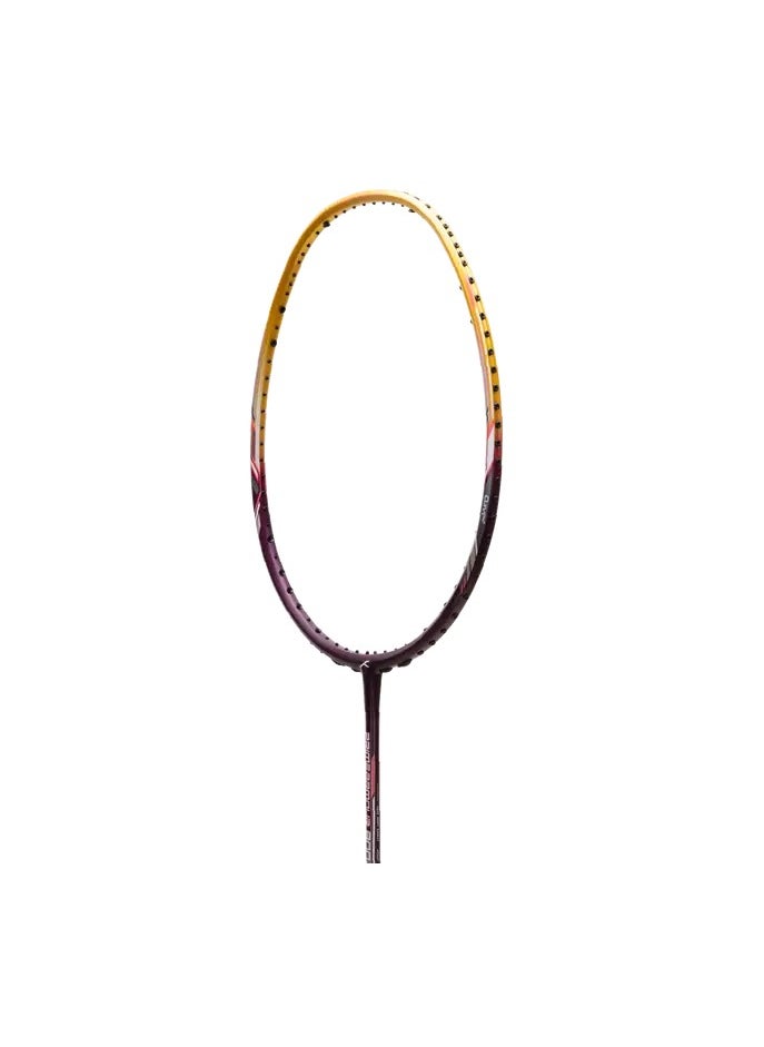 Primearmour 800 Carbon Fibre Unstrung Badminton Racket with Full Racket Cover for Intermediate Players (Dk Purple/Gold)