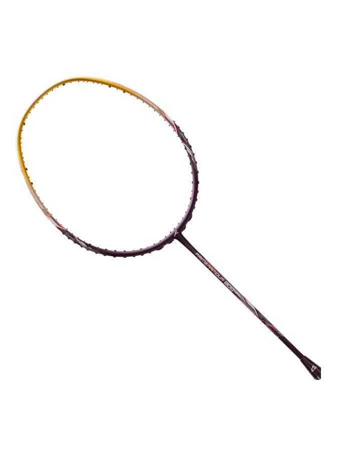 Primearmour 800 Carbon Fibre Unstrung Badminton Racket with Full Racket Cover for Intermediate Players (Dk Purple/Gold)