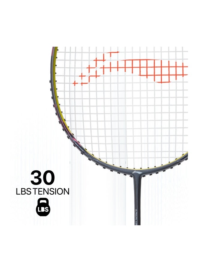 Wind Lite 700 II Carbon Fiber UnStrung Badminton Racket With Full Cover (Dk Grey/Lime), One Size