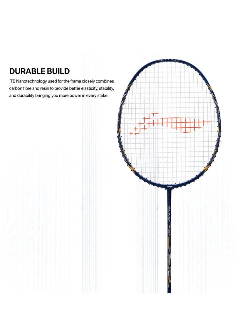 Blaze 100 (78) Unstrung Badminton Racket (Navy/White/Gold)