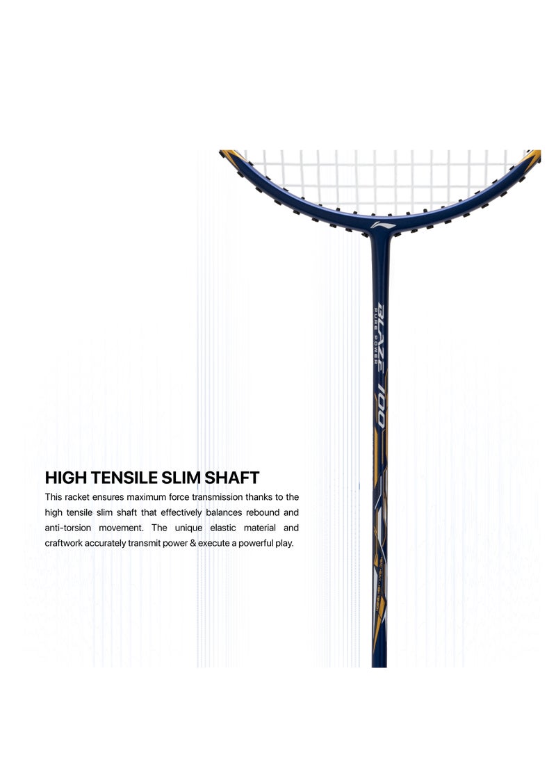 Blaze 100 (78) Unstrung Badminton Racket (Navy/White/Gold)