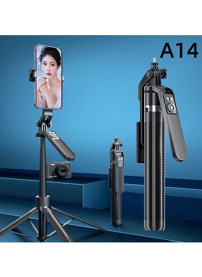 Bluetooth Aluminum Light Handheld Mini Smart Flexible Mobile Tripod – Selfie Phone Stand Holder with Remote Wireless Stick – Adjustable Stand for Phones & Tablets – Compact & Portable Design