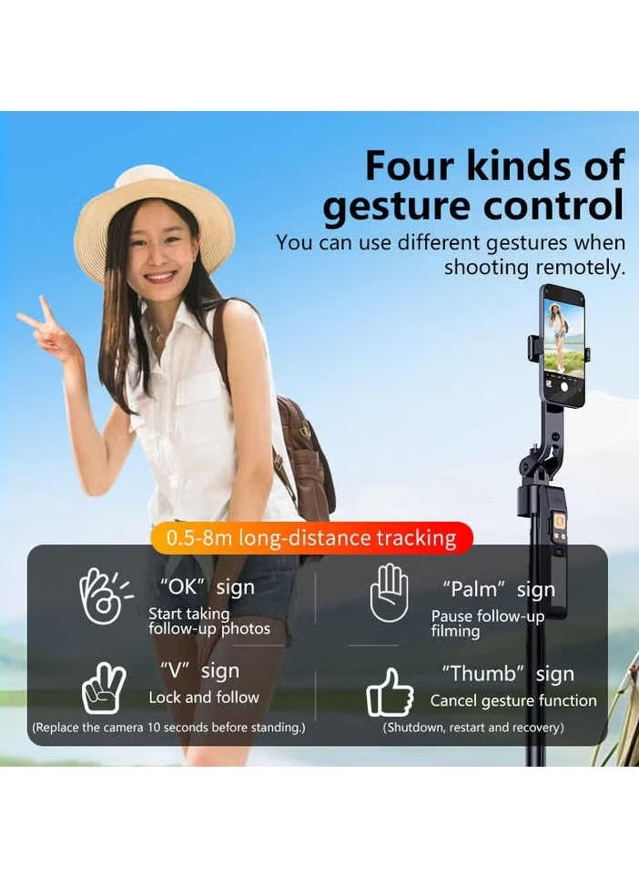 CL12P Selfie Stick Tripod 1.8 Meters – Smart Tracking Selfie Stick with 360° Rotation, Remote Control, Handheld Camera Selfie Stick for Phones and Cameras – Perfect for Vlogging, Photography, and Group Shots