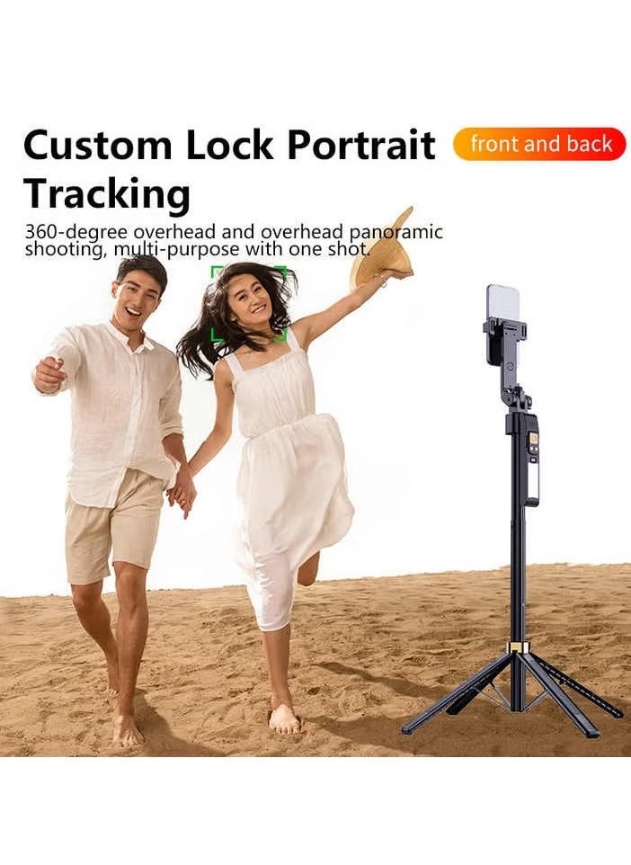 CL12P Selfie Stick Tripod 1.8 Meters – Smart Tracking Selfie Stick with 360° Rotation, Remote Control, Handheld Camera Selfie Stick for Phones and Cameras – Perfect for Vlogging, Photography, and Group Shots