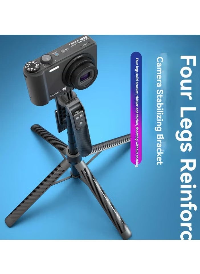 A14 Bluetooth Aluminum Light Handheld Mini Smart Flexible Mobile Tripod Selfie Phone Stand Holder with Remote Wireless Stick for Phone & Tablet – Portable & Adjustable, Perfect for Photography & Video Recording