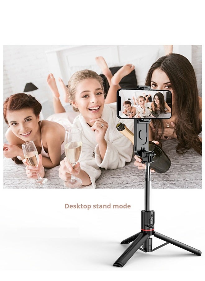 44.88 Inches Selfie Stick Tripod for phone, All-in-1 Phone Tripod Stand with Rechargeable Bluetooth Remote,Removable fill light,Compatible with iPhone and Android Smartphones,Lightweight Tripod for for Selfies/Live/Video Recording/Travel