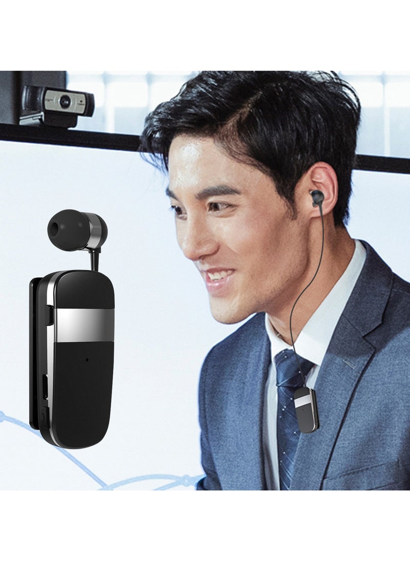 Earldom Multi-Function Clip-On In-Ear Wireless Headset, Black White - BH105