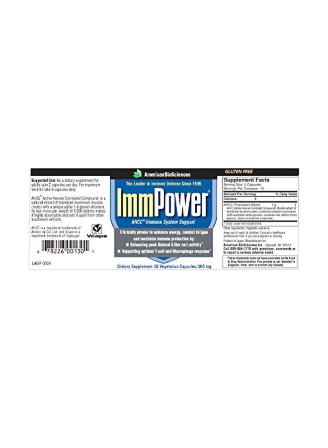 ImmPower AHCC Dietary Supplement 500mg - 30 Capsules