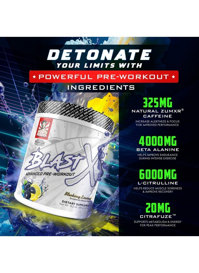 Blast X Advanced Pre Workout Powder, Intense Energy Booster Preworkout for Men & Women, Natural Caffeine + ZumXR®, Beta Alanine, Citrafuze™, L-Citrulline & Taurine for Strength, Focus & Endurance