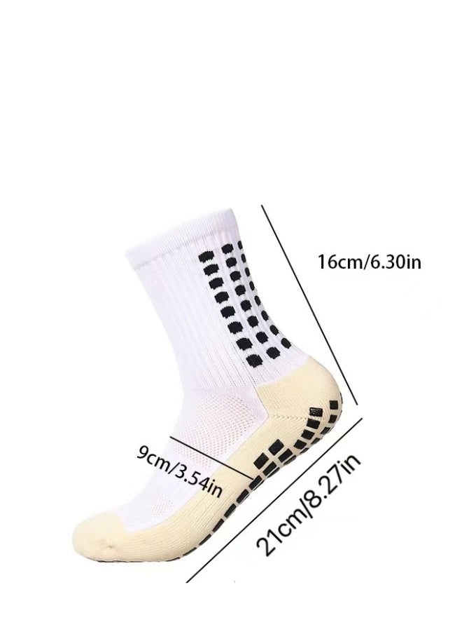 5 Pairs of Non-Slip Grip Pads for Men's Football and Basketball Socks