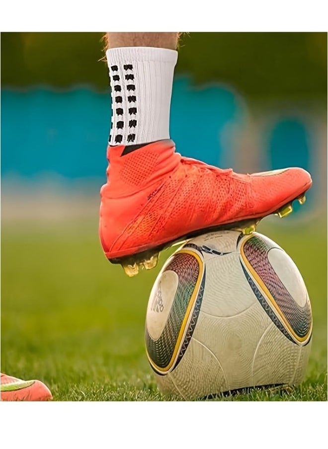 5 Pairs of Non-Slip Grip Pads for Men's Football and Basketball Socks