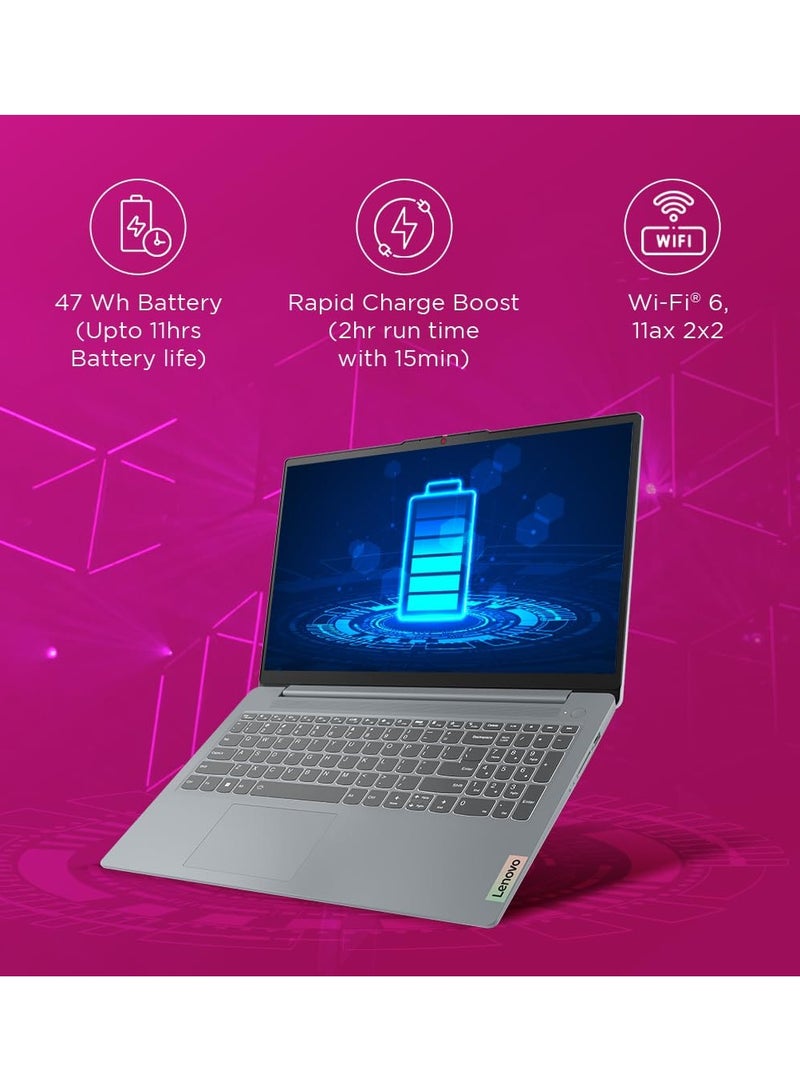 2025 Newest IdeaPad Slim 3i 15 Laptop With 15.6-Inch Display, Intel Core i3-N305 Procesoor/8GB DDR5 RAM/512GB NVME SSD/Intel Iris Xe Graphics/Windows 11 English Grey