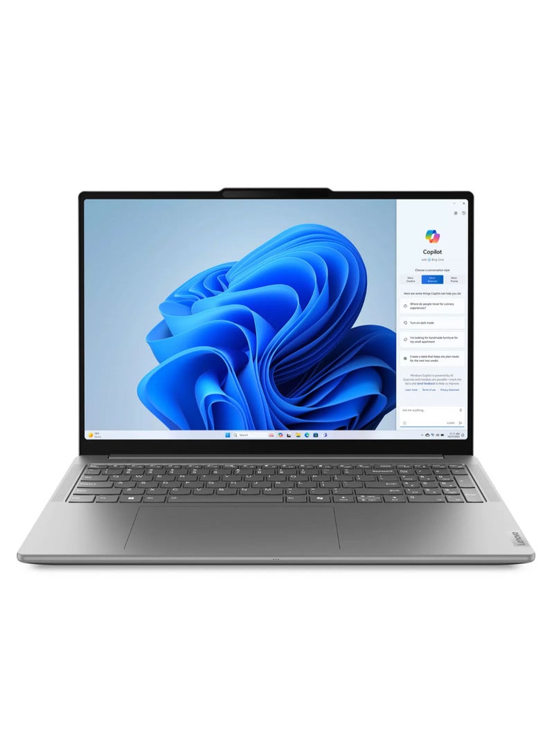 Yoga Pro 9 16IMH9 Laptop With 16-Inch Display, Intel Ultra 9 185H Processor/32GB RAM/2TB SSD/6GB NVIDIA GeForce RTX 4050 Graphics Card/Windows 11 Pro English Luna Grey