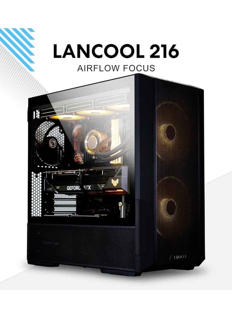 Lian Li Lancool 216 RGB Chassis Optimized for Air and AIO Cooling - White