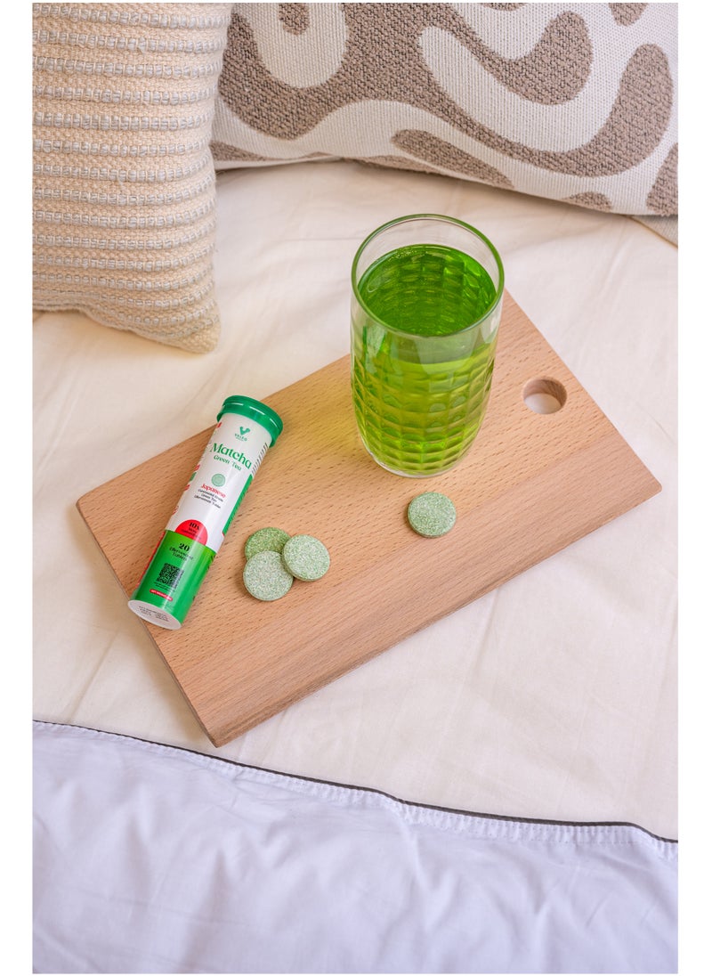 Matcha Green Tea Effervescent Tabs 20 Organic Detox And Glowing Skin Pack Of 2