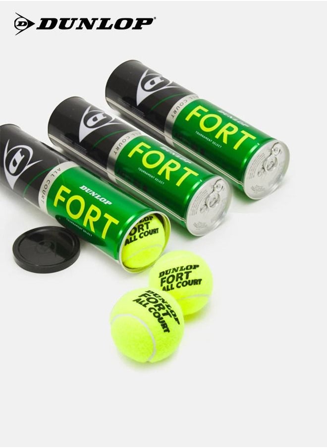 Dunlop Fort All Court  Tennis Balls (Pack of 3 )