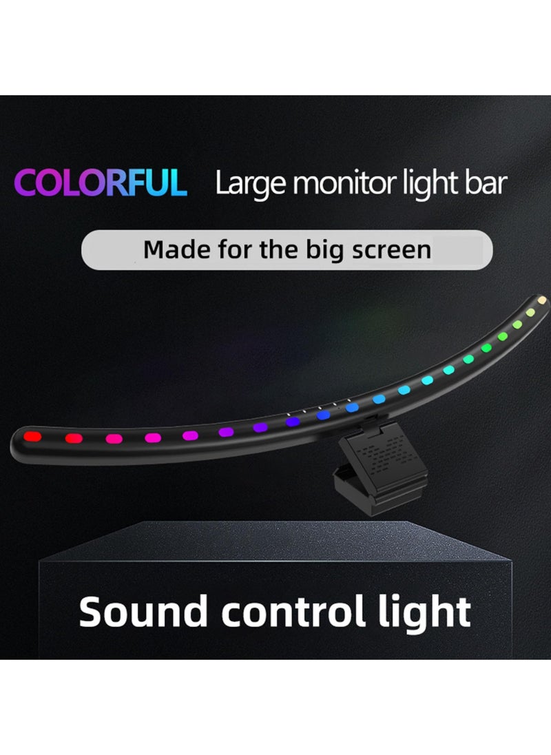 Computer Monitor Lamp, Curved Touch Control RGB LED Screen Monitor Light Bar, Support Stepless Dimming, Dynamic Music Rhythm, Timer, USB Reading LED Task Lamp,