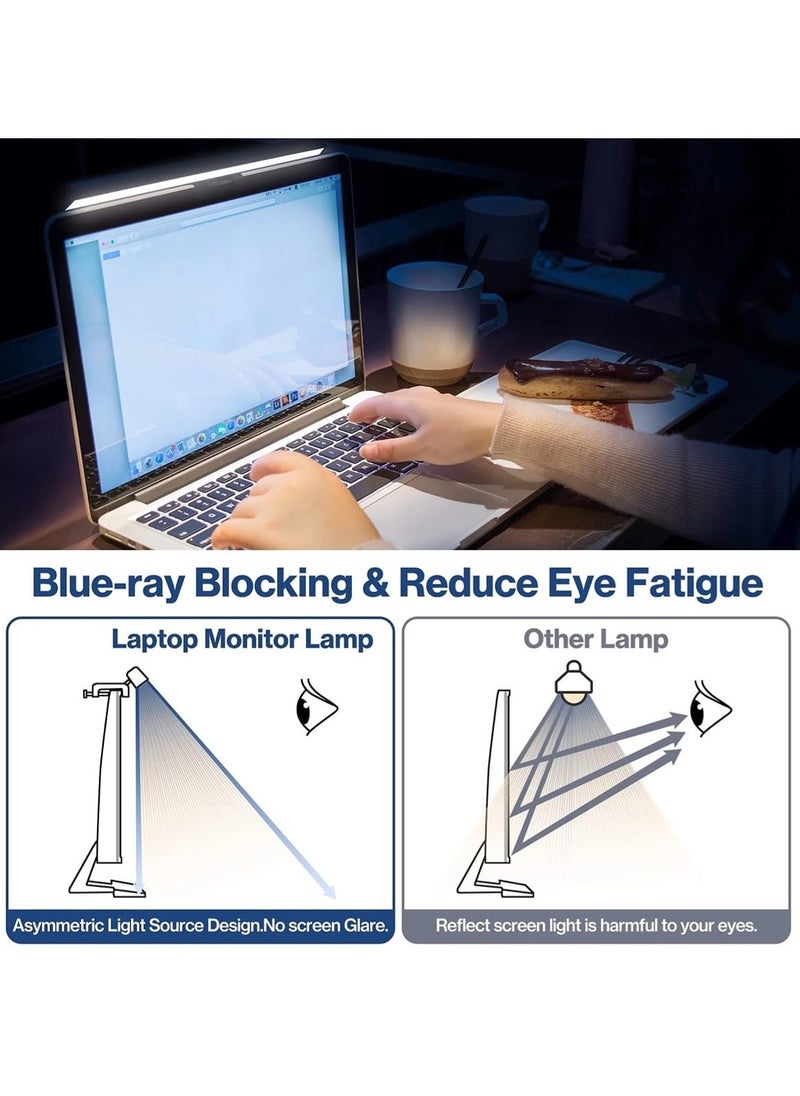 USB Powered Monitor Light,Eye-Care Computer Monitor Lamp Dimmable Screen Light Bar,Control,Timing No Glare