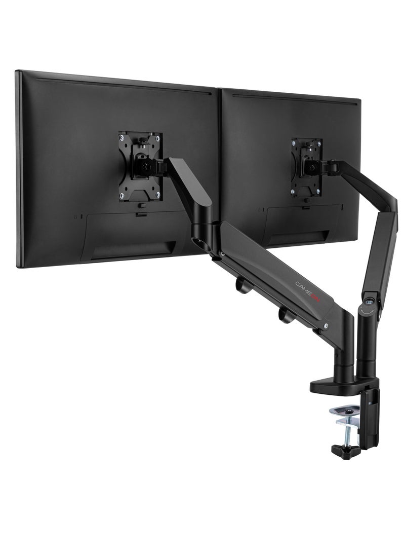 GO-5350 Dual Monitor Arm for Gaming and Office 17 to 32 Inches Screens Each Arm Supports Up to 9 KG Matte Black