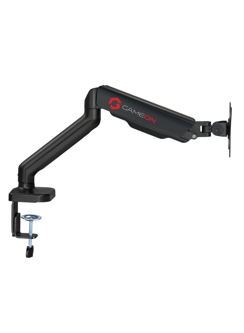 GO-5336 Single Monitor Arm for Gaming and Office Use Fits 17 to 32 Inches Screens Each Arm Supports Up to 9 KG Matte Black