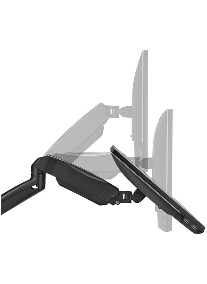 GO-5015 Single Monitor Arm, Economy Spring Assisted Wall Mount for Gaming and Office Use, 17