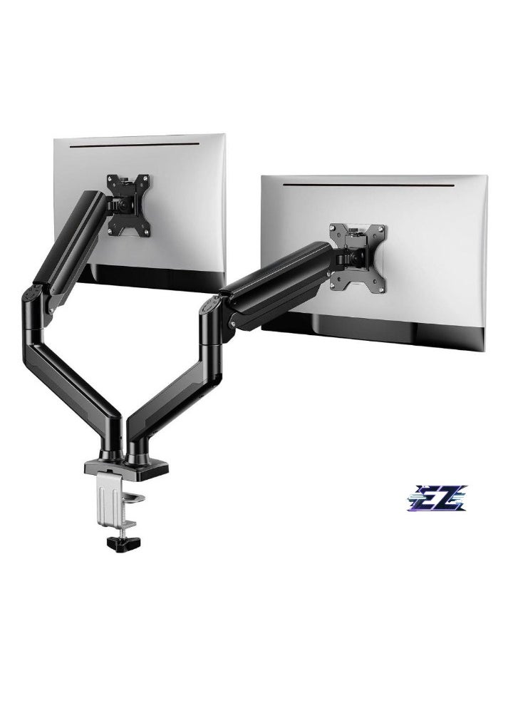 Dual Monitor Stand up to 32 inches – Adjustable Dual Monitor Mount, Sturdy Steel VESA Monitor Mount with Max Load of 22lbs per Arm, Compatible with VESA 75x75/100x100mm